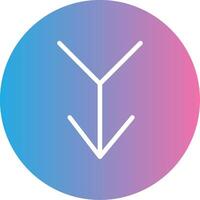 Merge Glyph Gradient Icon Design vector