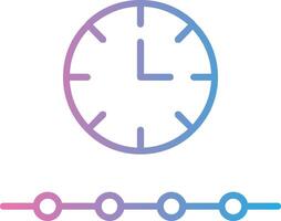 Free Time Line Gradient Icon Design vector