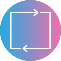 Loop Glyph Gradient Icon Design vector