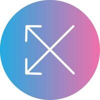 Split Glyph Gradient Icon Design vector