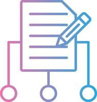 Content Management Line Gradient Icon Design vector