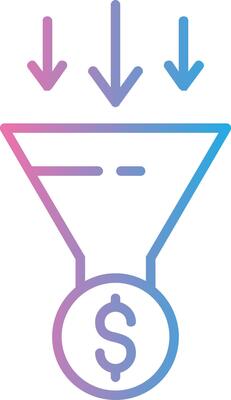 Conversion Optimization Line Gradient Icon Design