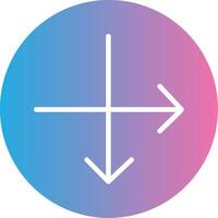 Intersect Glyph Gradient Icon Design vector