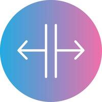 SPLIT Glyph Gradient Icon Design vector