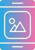 Mobile App Glyph Gradient Icon Design vector
