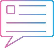 Blog Commenting Line Gradient Icon Design vector