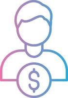 Business User Line Gradient Icon Design vector
