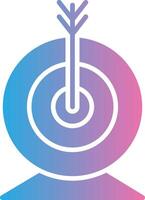Targeting Glyph Gradient Icon Design vector