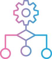 Algorithm Line Gradient Icon Design vector