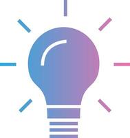 Idea Bulb Glyph Gradient Icon Design vector