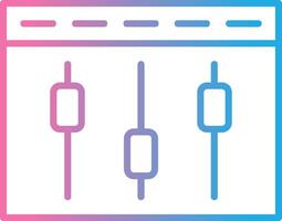 Compaign Tweaking Line Gradient Icon Design vector