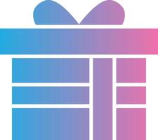 Gift Box Glyph Gradient Icon Design vector