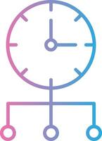 Time Optimization Line Gradient Icon Design vector