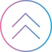 Chevron Line Gradient Icon Design vector