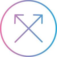 Split Line Gradient Icon Design vector