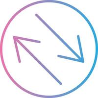 Swap Line Gradient Icon Design vector