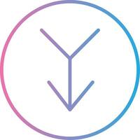 Merge Line Gradient Icon Design vector