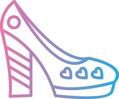shoes Line Gradient Icon Design vector