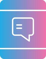 Text Message Glyph Gradient Icon Design vector