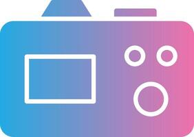 Camera Glyph Gradient Icon Design vector