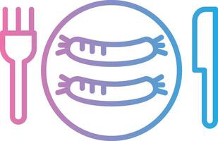 Sausages Line Gradient Icon Design vector