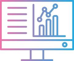Dashboard Line Gradient Icon Design vector