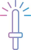 Light Stick Line Gradient Icon Design vector