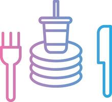 Tableware Line Gradient Icon Design vector