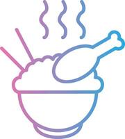 Bowl Line Gradient Icon Design vector