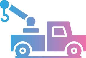 Tow Truck Glyph Gradient Icon Design vector