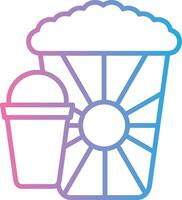 Popcorn Line Gradient Icon Design vector