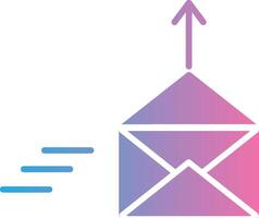 Mail Glyph Gradient Icon Design vector