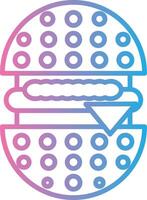 Burger Line Gradient Icon Design vector