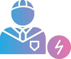 Electrician Glyph Gradient Icon Design vector