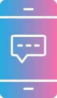 Live Chat Glyph Gradient Icon Design vector