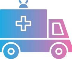 Ambulance Glyph Gradient Icon Design vector