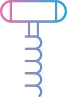 Corkscrew Line Gradient Icon Design vector