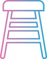 Bar Stool Line Gradient Icon Design vector
