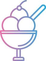 Ice Cream CUP Line Gradient Icon Design vector