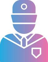 Security Guard Glyph Gradient Icon Design vector