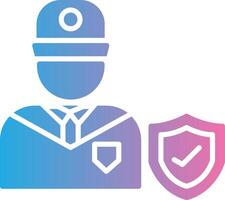 Security Official Glyph Gradient Icon Design vector