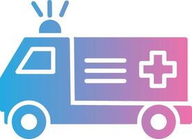 Ambulance Glyph Gradient Icon Design vector