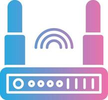 Router Glyph Gradient Icon Design vector