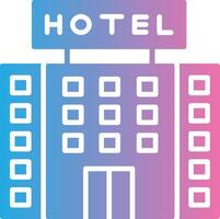 Hotel Glyph Gradient Icon Design vector