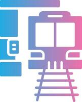 Train Station Glyph Gradient Icon Design vector