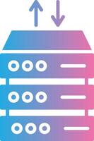 Data Center Glyph Gradient Icon Design vector