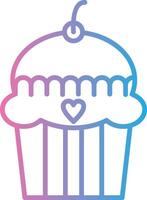 cake Line Gradient Icon Design vector