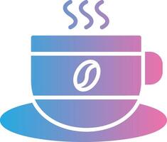 Coffee Cup Glyph Gradient Icon Design vector