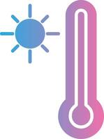 Thermometer Glyph Gradient Icon Design vector