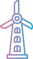 Windmill Line Gradient Icon Design vector